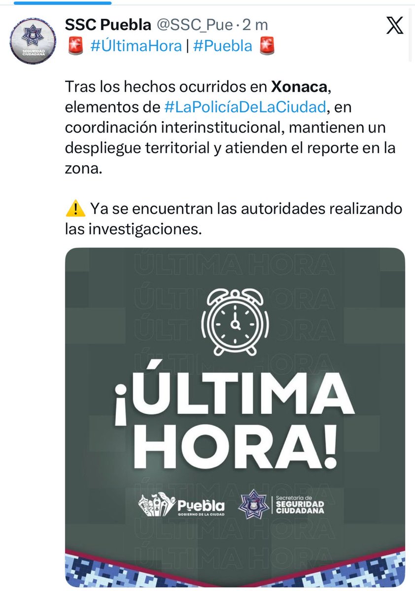 RespuestaInmedi's tweet photo. 🚨🔴 Nueva balacera en inmediaciones del Mercado Morelos.

Una mujer perdió la vida y dos personas más resultaron heridas tras un ataque armado registrado en la 18 Norte y 30 Oriente, en el Barrio de Xonaca.

Los agresores habrían escapado en motocicleta. La zona permanece acordonada.

#Puebla #ÚltimaHora