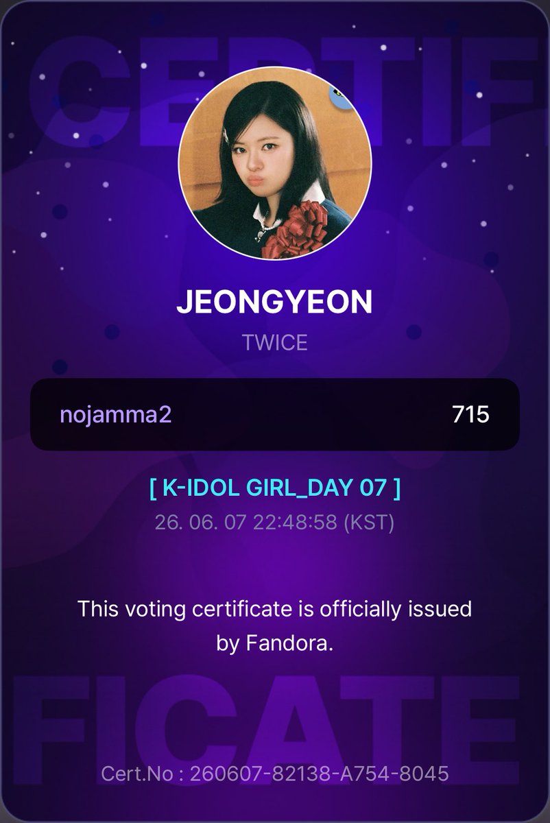 _Nojamma's tweet photo. #Fandora_vote #Fandora_nojamma2 #My_bias_Jeongyeon https://t.co/Ex9LjMcfQo