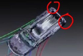 PodfanJ's tweet photo. @GeauxTiger66 @KPIONU As opposed to you using a different car, different angle of impact, and different object and saying "well, the TL didn't break." Guess what, on those overhead scans, it's not bumper you see on the corner, it's taillight. https://t.co/PUpgTY8rTj