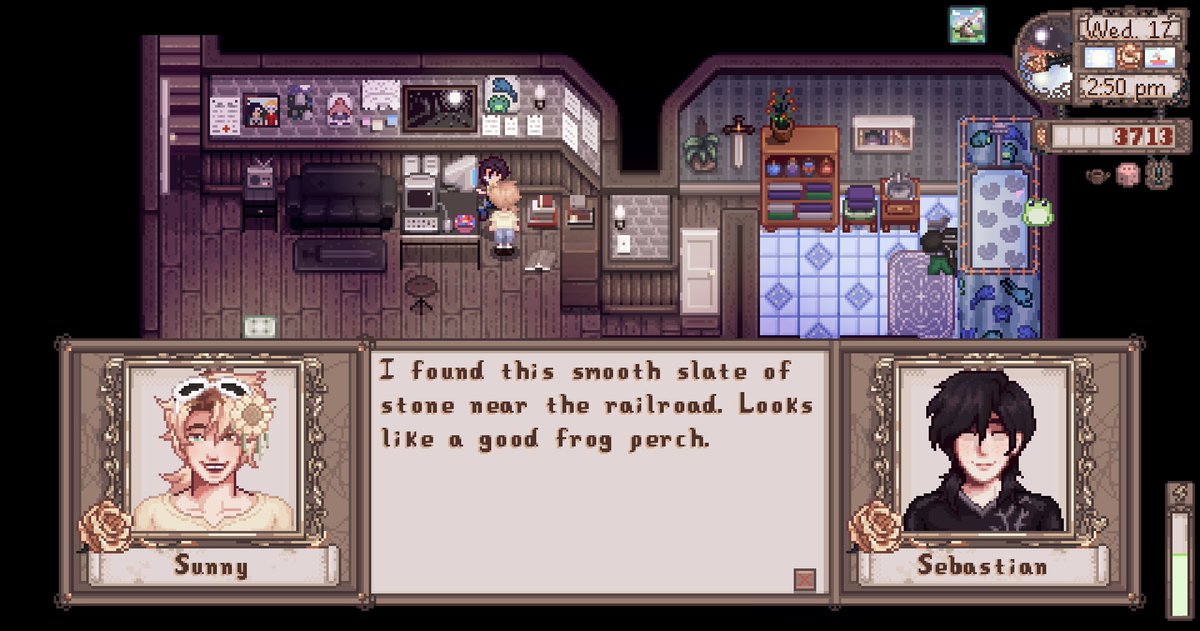 augwinisms's tweet photo. seb being able to acknowledge that sunny has a pet frog??? omg🥺❤️ https://t.co/1eUr44nu9S