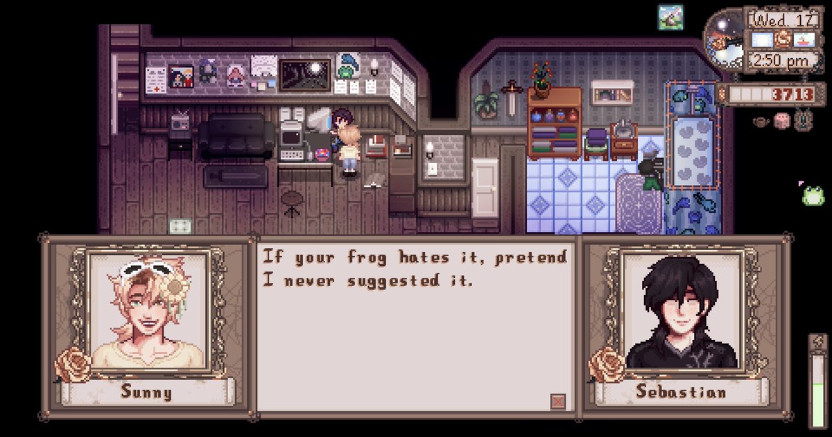 augwinisms's tweet photo. seb being able to acknowledge that sunny has a pet frog??? omg🥺❤️ https://t.co/1eUr44nu9S