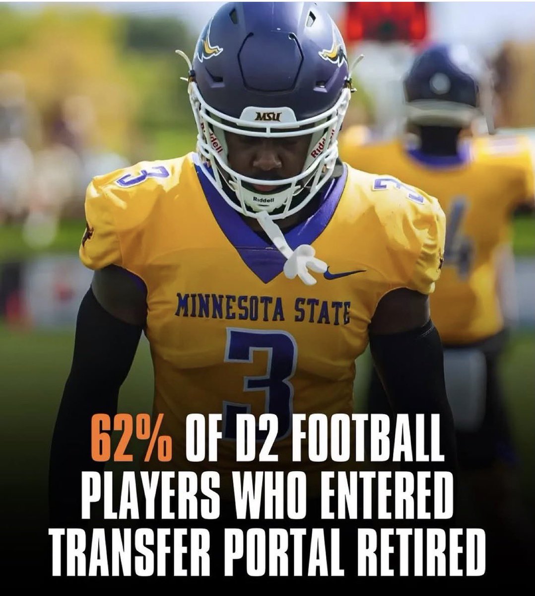 BSUbulldog4Life's tweet photo. Damn, as a d2 football player it’s MORE LIKELY the portal is the END of your career than a new beginning. Via NFL Draft Diamonds https://t.co/gUCQEzcR3Y
