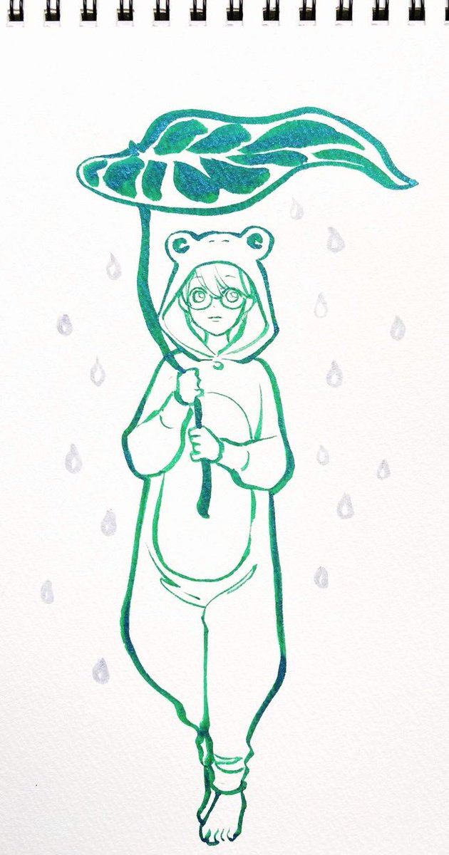 banana_n's tweet photo. 梅雨入りのお知らせ🐸 https://t.co/35Qai2Nrkp