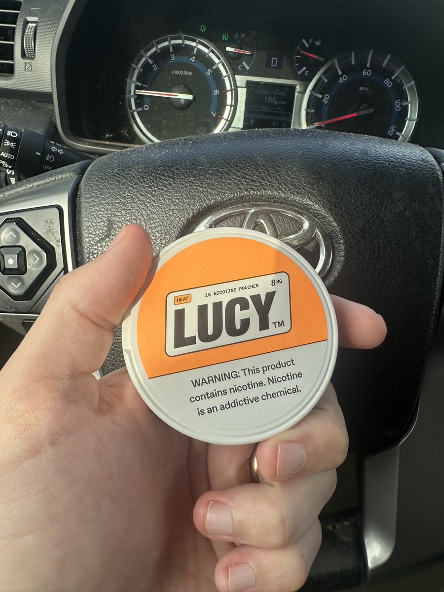 devlin_hagan's tweet photo. Worst flavor I’ve ever had @LucyNicotine so much so I can’t believe this is actually real and not some sick April fools joke. 

This monstrosity tastes exactly how you would imagine ‘Heat’ tastes; hot sauce without flavor, charcoal directly from a Weber grill, the 7th circle of Hell, actual war zones, the dark burnt pieces of pizza crust, the taste of your tongue being burnt, etc. 

When I upper decked one in the Keep Austin Weird convenience store parking lot my soul was time hopped to 2015, where I saw myself in the bed of a Chevy 1500 putting in an eagle tally of Skoal long cut Apple for the first time before football practice. My soul cried out in vain to my former self, unable to hear me and know the man-made horrors that would develop in the nicotine flavoring world. 

This is the perfect nicotine for those looking to brainwash themselves into quitting nicotine forever 10/10