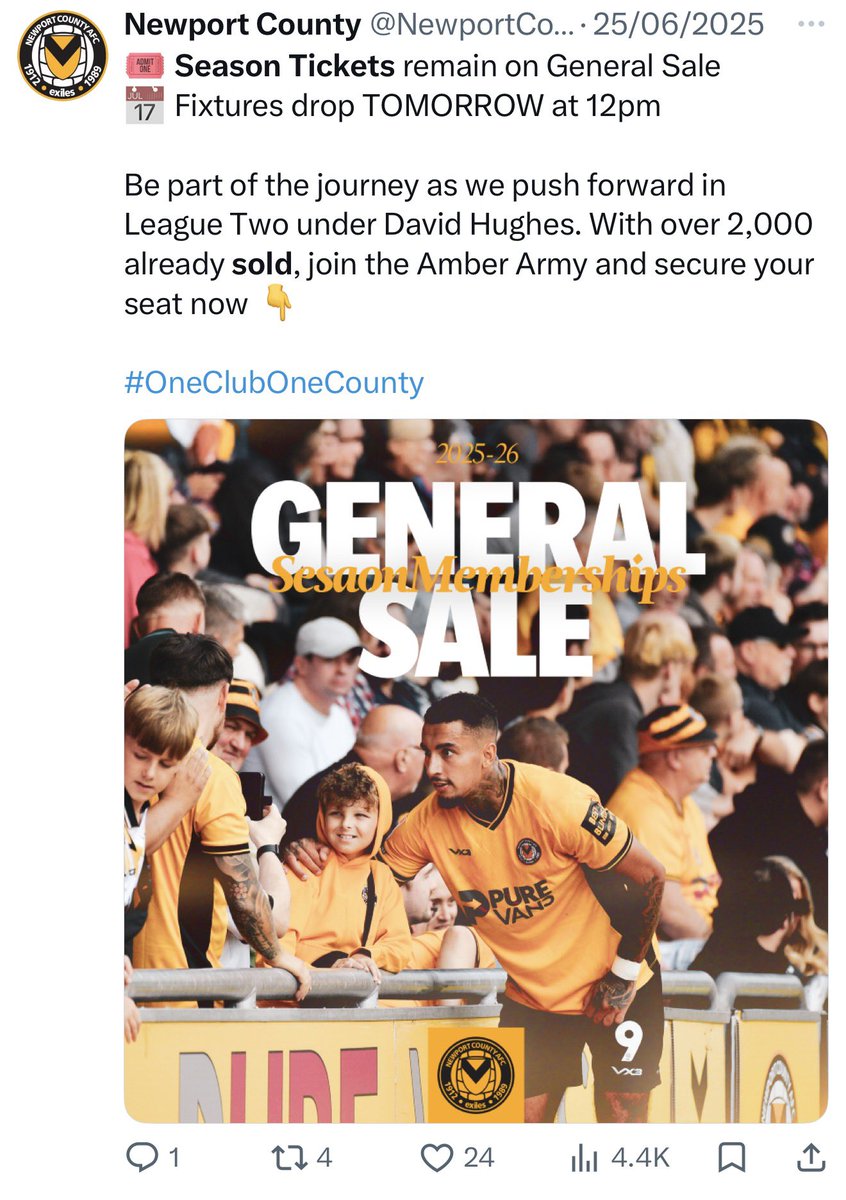 LukeRyRy's tweet photo. @covtaff58 @NewportCounty Similar numbers https://t.co/kmDHBpINNP