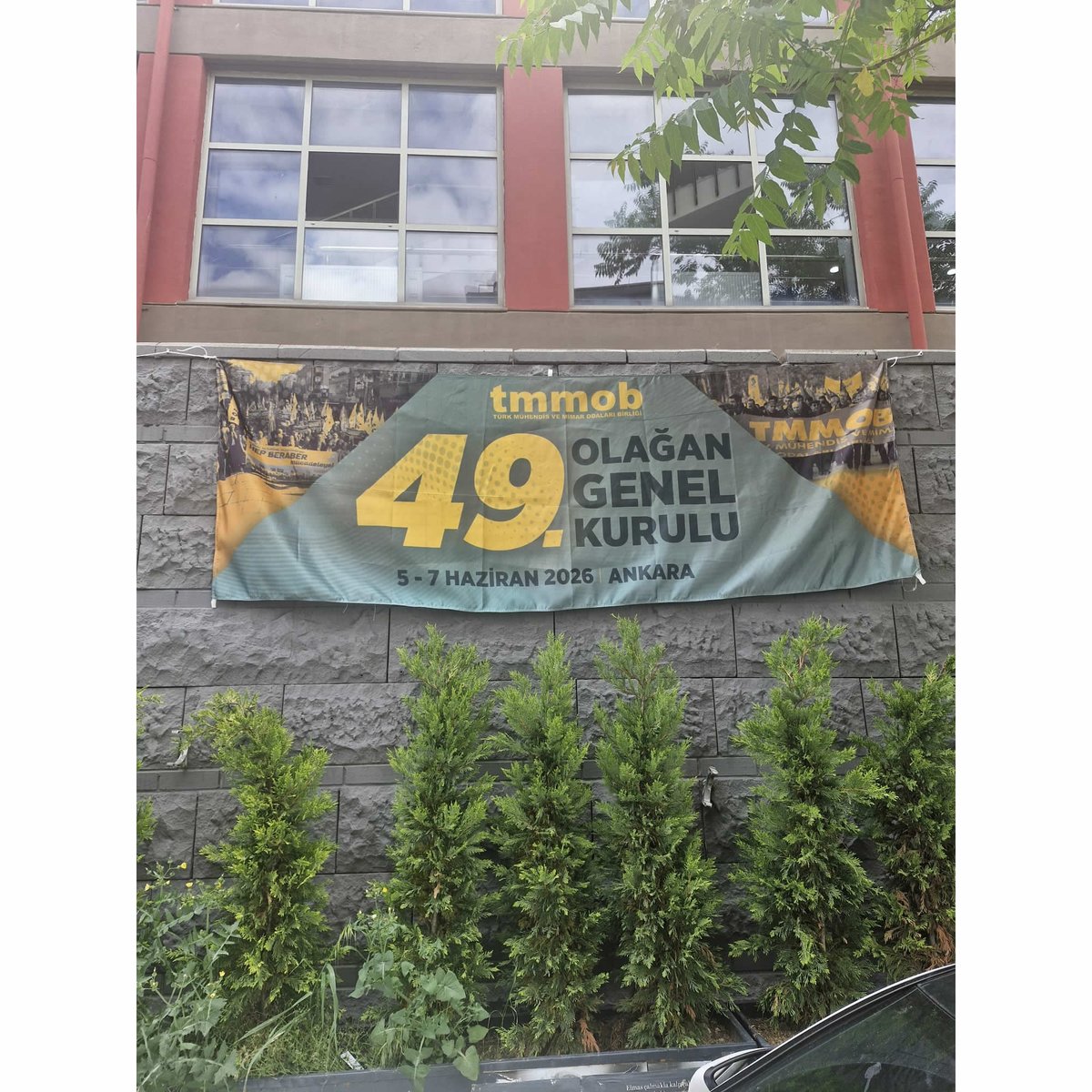 tmmobjfmo's tweet photo. TMMOB 49. Dönem Olağan Genel Kurulu, 5–7 Haziran 2026 tarihleri arasında gerçekleştirildi.
Genel Kurulun; meslek alanlarımızın mücadelesine, bilimin ve tekniğin toplum yararına kullanılmasına katkı sunmasını diliyoruz. https://t.co/renE0b0lQd