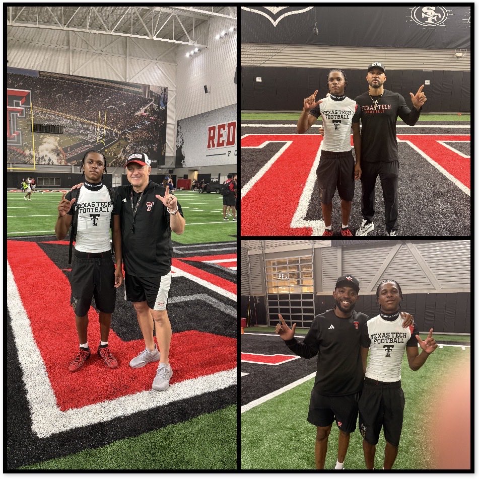 LejeunePiaget's tweet photo. I'm blessed and honored to receive an offer from Texas Tech #WreckEm @COACHJUICE_ @coachfreddiej @TexasTechFB @TheCoachNWard @CoachVirgil_ @CoachGreedy @TheHilITTHLFB @GPowersScout @247recruiting @RivalsHS__ https://t.co/S6ivb2rXno