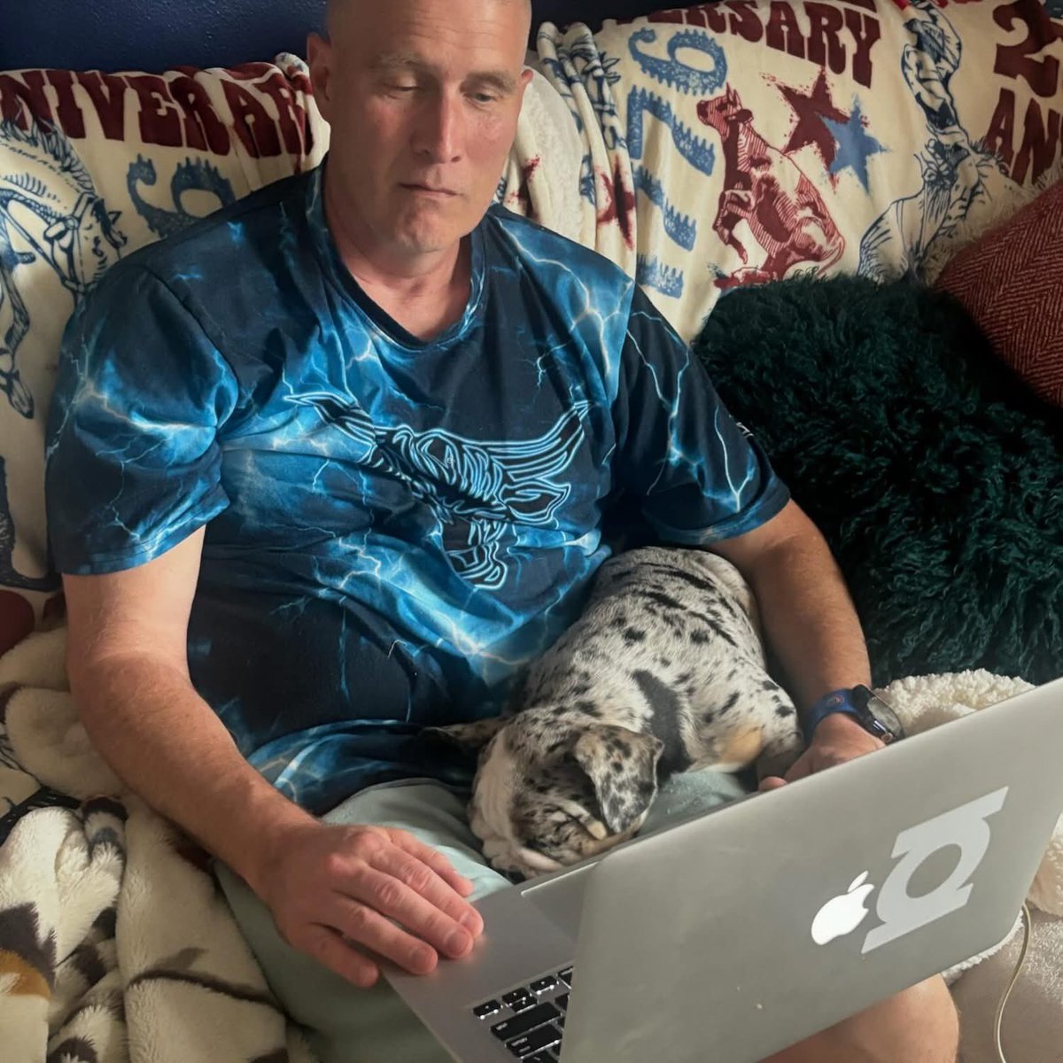coachmicfit's tweet photo. Loki decided to nap during the finishing touches on presentations for the @SHAPEiowa summer convention. Hopefully that isn’t a preview of how the presentations will be received. If you’re still on the fence about going you can still sign up! Who will I see there? #SHAPEIowa https://t.co/XF19M2SCbQ