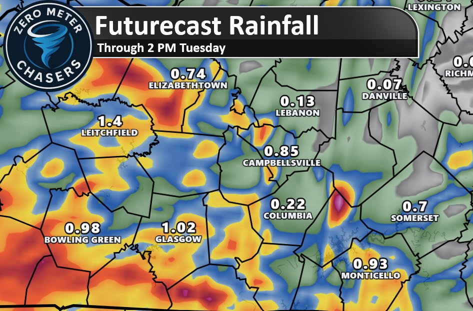 Rounds of showers and storms expected Monday into Tuesday. Most areas ...