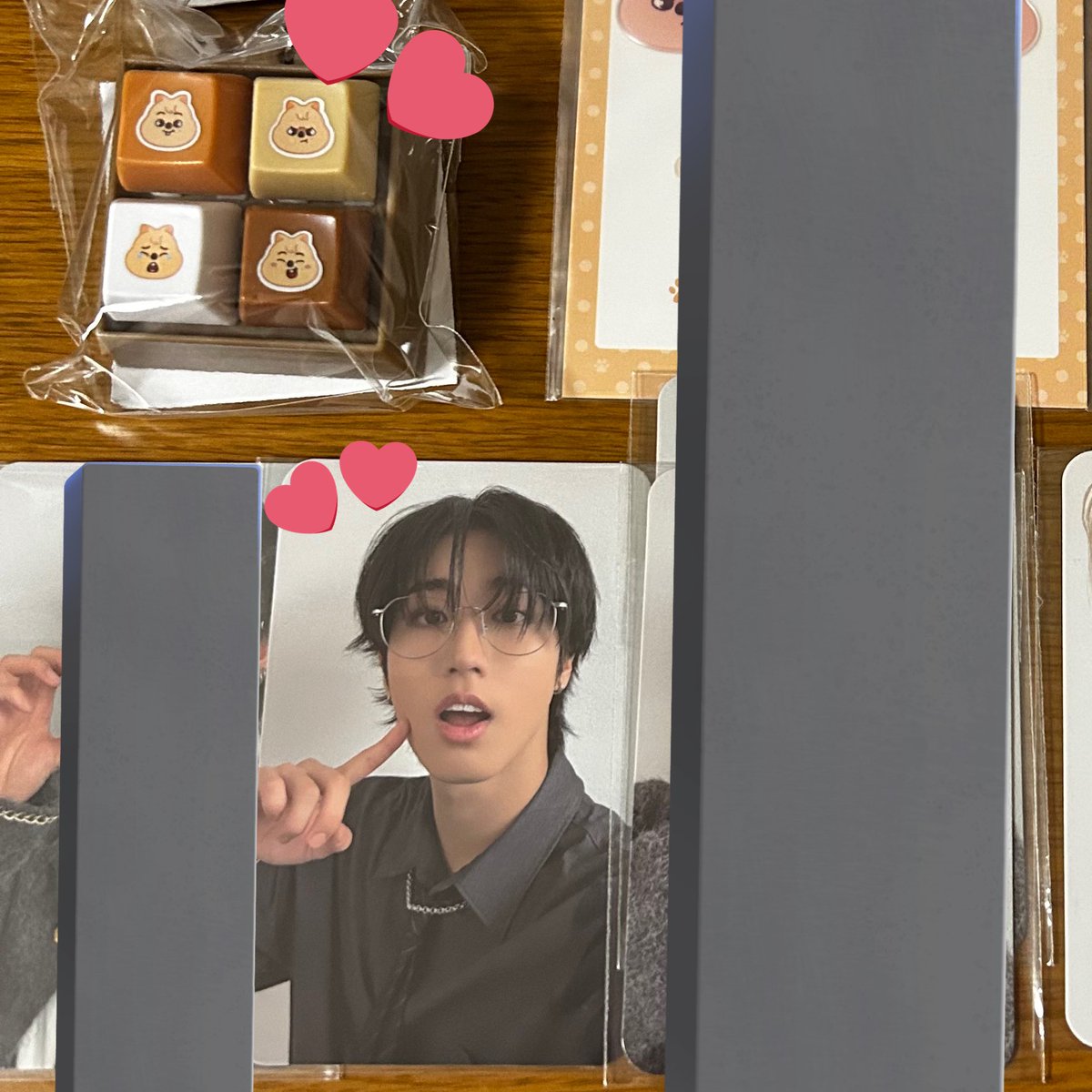 for__O623's tweet photo. 【交換】
StrayKids スキズ　オンラインくじ SKZOOポン

譲　🐿️

求　🐰
キーボードチャーム 
フォトカード 黒衣装

まとめて郵送交換希望です。📮
よろしくお願いします🙇‍♀️ https://t.co/iODcrAd3sF