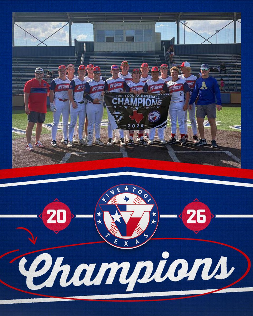 FiveToolTexas's tweet photo. 🏆CHAMPIONS!🏆

Congrats to the Offspeed Athletics - Boyd on winning the @FiveTool West Texas Mickey Mantle World Series Qualifier!

#WatchEm https://t.co/YqOKyIA6pw
