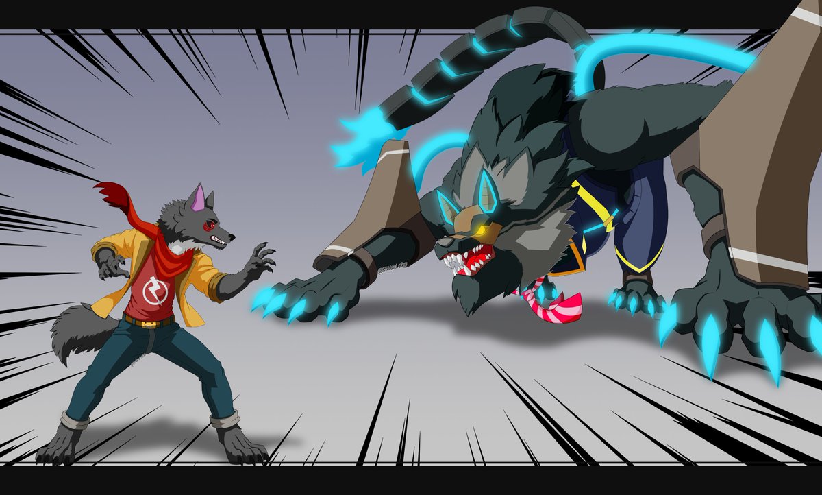 ElAlexLobo's tweet photo. El mes pasado terminé el Hi-Fi Rush y que rico se mueven sus bosses 👀🐺🎸
#HiFiRush #FanArt #furry https://t.co/RnNNDBk2Cn