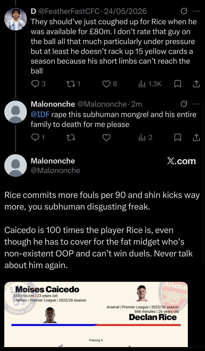 FeatherFastCFC's tweet photo. @PrivArmin I’m crying Caicedo shooters don’t play about their boy https://t.co/fEtEbVvhwo