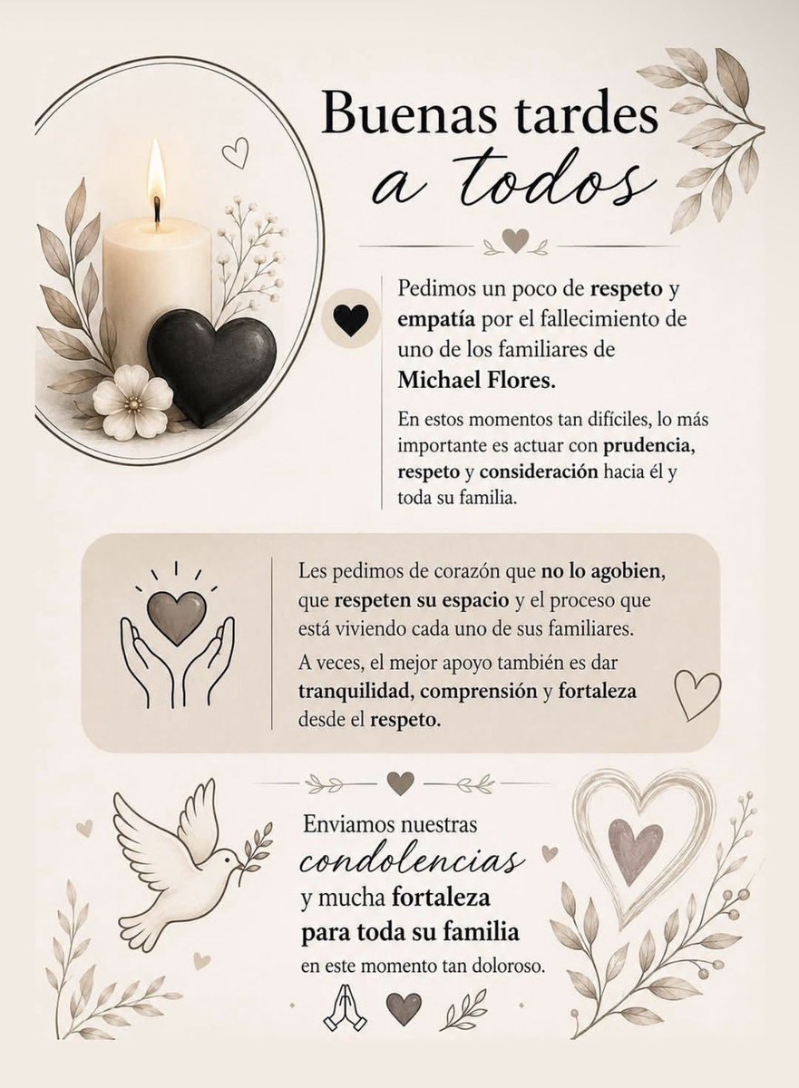 lir98892's tweet photo. Enviarle muchos mensajes de apoyo  a Michael de aliento tanto a él como a tía Tati,Dios sea el que le des la fuerza para poder seguir adelante. 💔🥺🤍

#TeamPerver
#LaPerversa https://t.co/D8omhJ0EsS