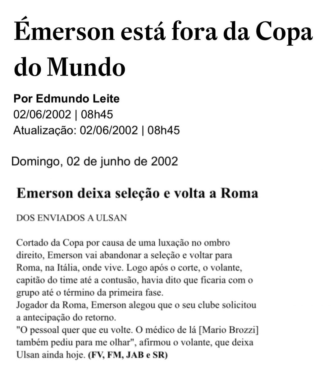 aovascotudocrvg's tweet photo. que tristeza esse corte do jogador da roma na seleção no domingo anterior a nossa estreia na copa do mundo https://t.co/XMnYzDSqo8