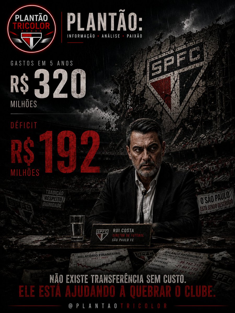 PlantaoTricol0r's tweet photo. 🚨 PLANTÃO: RUI COSTA GASTOU R$ 320 MILHÕES EM 5 ANOS = DÉFICIT DE  ~R$ 192 milhões.

O número real é mais alto. 
E vou explicar por quê. 🧵 https://t.co/S0heu6eE8C