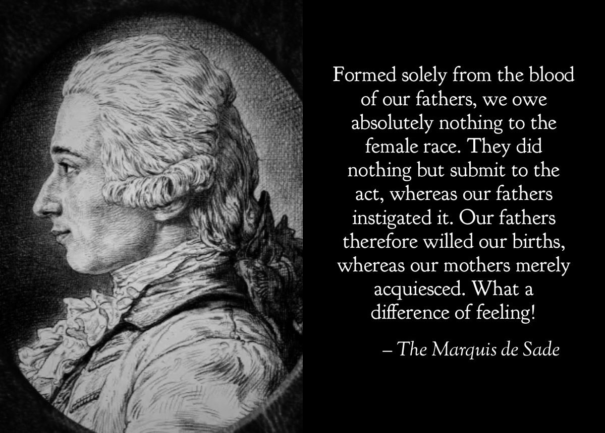 VagrantViceroy's tweet photo. The Marquis de Sade — famous fan of women! https://t.co/cQi17wtfXg