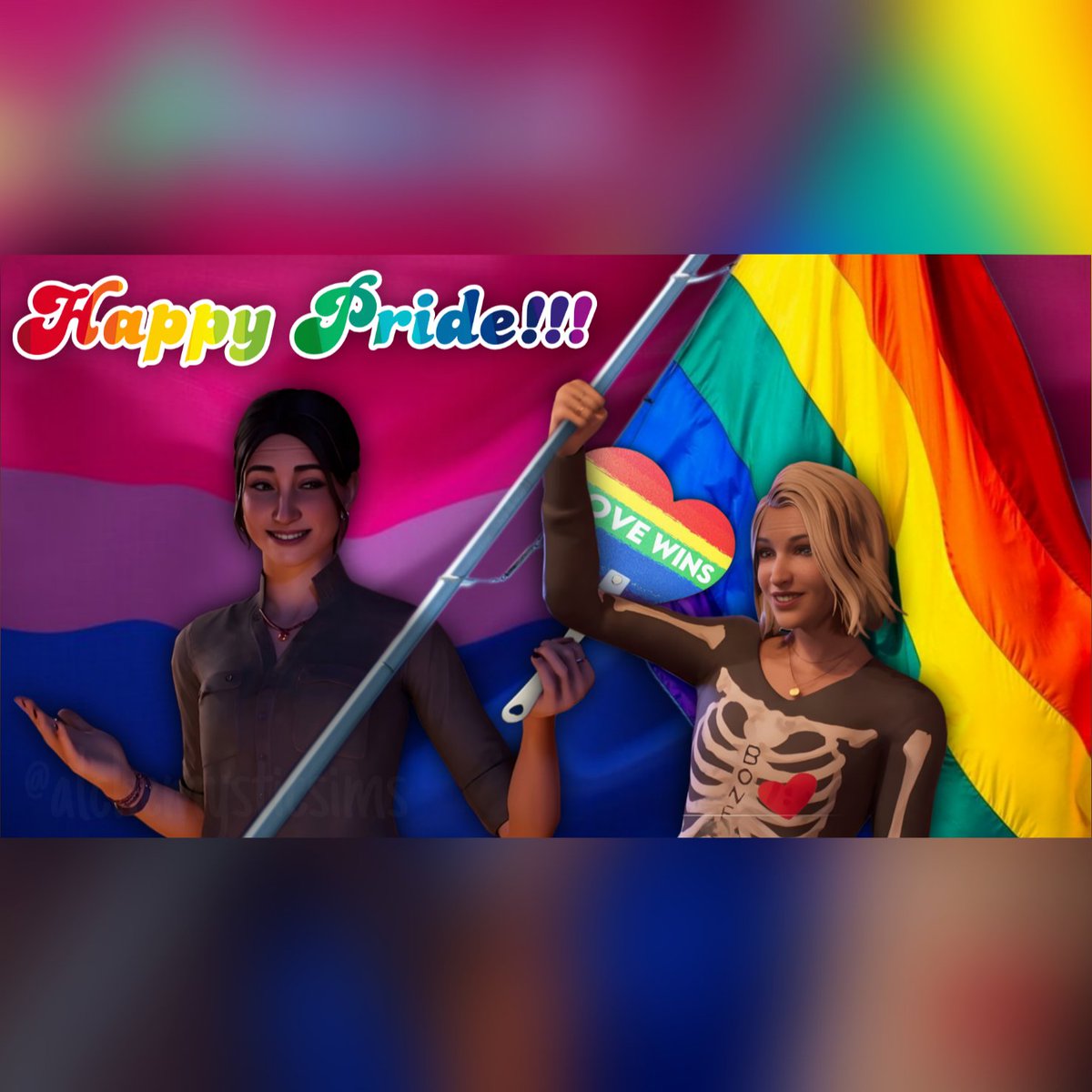 AlchemysticSims's tweet photo. Happy #PrideMonth 🏳️🌈!!!
We are continuing to play Max's story in chronological order, so let's keep playing #LifeIsStrangeDoubleExposure 🦋📸
#Lgbtqia #wlw #Safield #LifeIsStrange #MaxCaulfield #CaledonUniversity #safillewellynfayyad #LifeIsStrangeEdit #PriceField https://t.co/Gp7SDm9c4f