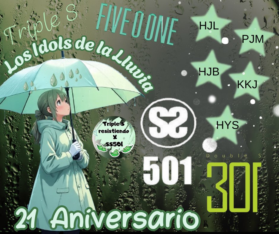 Dix052's tweet photo. 🌠💚 Mientras nuestras estrellas verdes no dejen de brillar, Triple S seguirá resistiendo y guardando la promesa de esperar. 🤗 

#SS501
#Doubles301
#FIVEOONE 
#HyunSaengKyuMinJun
#21thAnniversary_Bibudol https://t.co/O3slxtZE2l