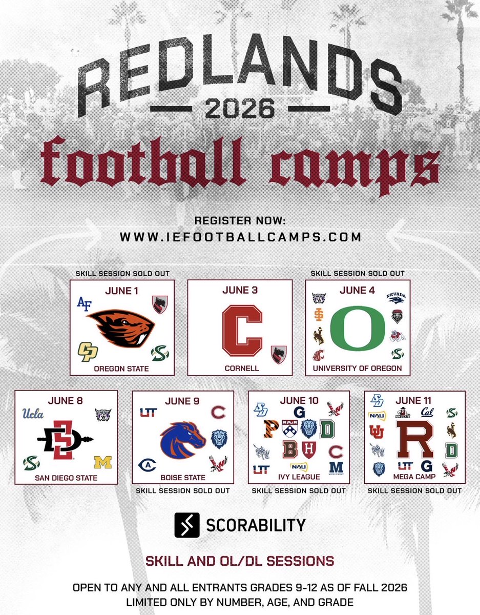 coendaniel24's tweet photo. I will be attending and excited to compete at the @UofR_Football mega football camp on the 10/11 @MikeWatersP1 @recruitvegas @TheLoFootball @coach_pacheco @coachSpikeRossi https://t.co/H5Ut4T1B6R