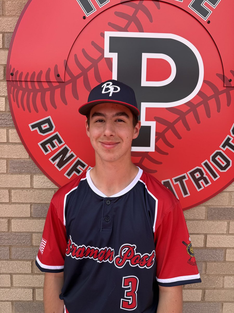 MCLegionBSBL's tweet photo. Game 1 @LiquidSportsLab Player of the Game in Braman Post’s 6-0 W over Rayson Miller is @domdenecke  The Penfield Patriots RHP Denecke a CG shutout while scattering 4 hits 

@PickinSplinters 
@entersandman111 
@NYALBaseball 
@DGP412 https://t.co/B6qtYInuoh