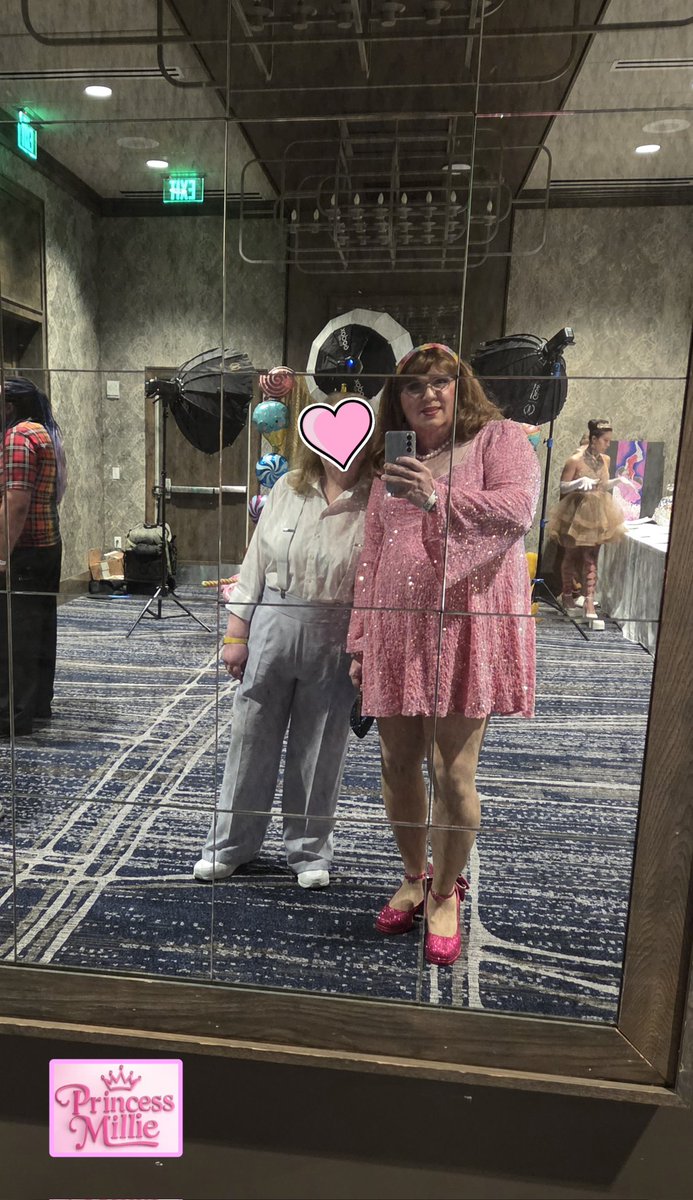 Petite_Millie's tweet photo. Big mirror shot from the TriPride TN Prom.   Me and my Sweetie Pie! ❤️

💕💖🎀⚧️ https://t.co/BPTEaOASy3