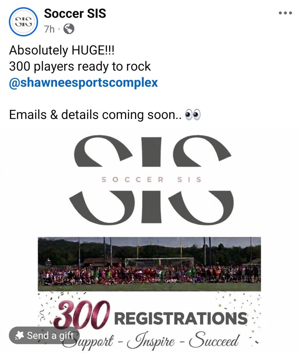 THEChrisKessell's tweet photo. Soccer SIS... free soccer camp for girls players already at 300 registrations. 

Trust me businesses, if you want to reach this market in Charleston WV this is THE EVENT to sponsor. Get with @AndyHarra to find out how you can help! https://t.co/YYFGWwCZIU
