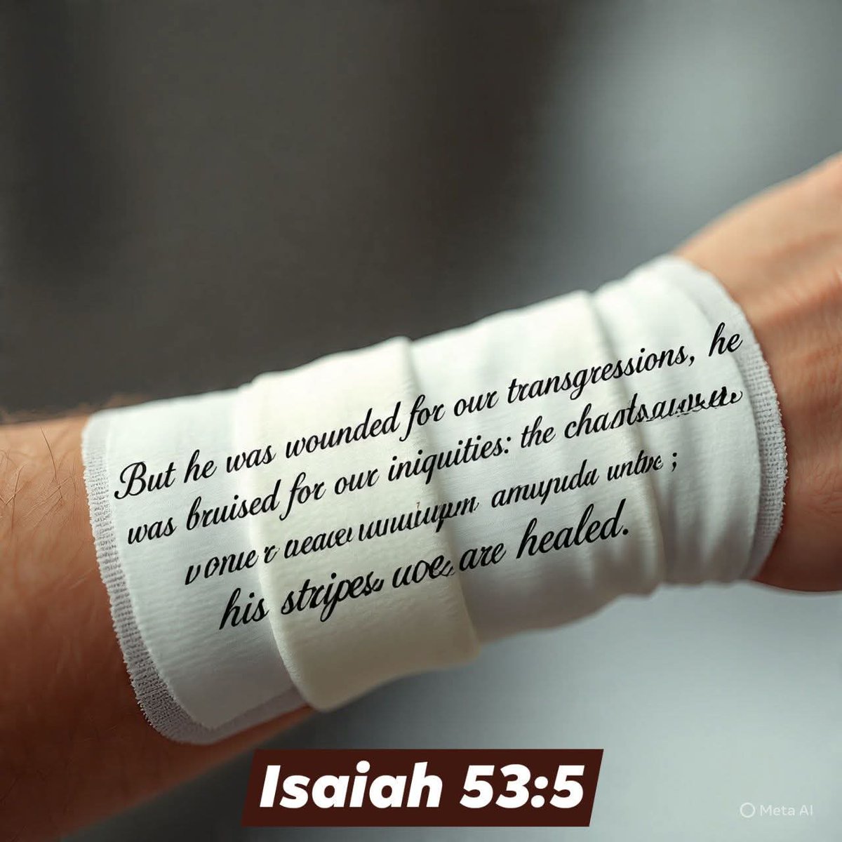 ajidenioo's tweet photo. But he was wounded for our transgressions, he was bruised for our iniquities: the chastisement of our peace was upon him; and with his stripes we are healed.

Isaiah 53:5 https://t.co/2ydQeQJaNA