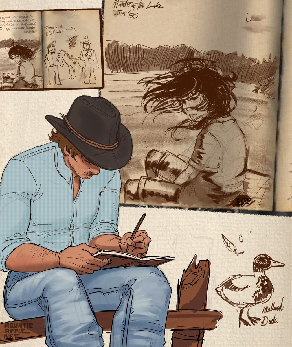Revulver0celot's tweet photo. unruly sons’ day at the lake, 1886 #Arthurmorgan #johnmarston #reddeadredemption #rdr2 https://t.co/uP6bJZPb0z