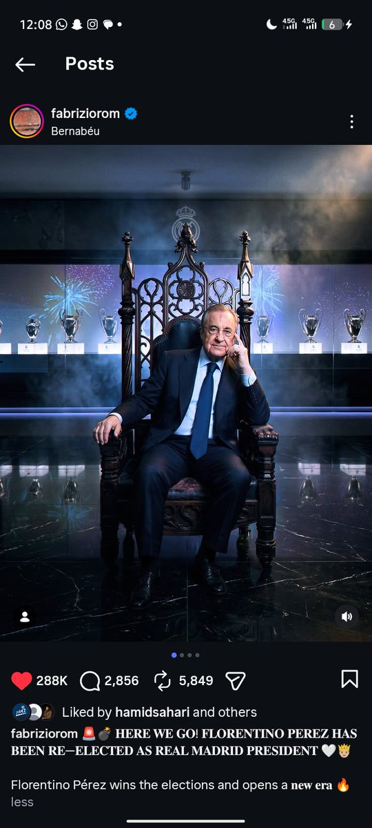 sadeeqlawabfg's tweet photo. Florentino Perez has been re-elected as Real Madrid president 🔥 https://t.co/mBi5OAc32U