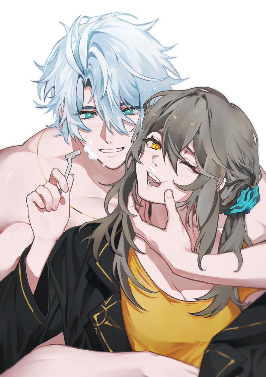 Meraanogomi's tweet photo. 🪒🫧#Phaistelle #ファイ星 https://t.co/p890cUDZXh