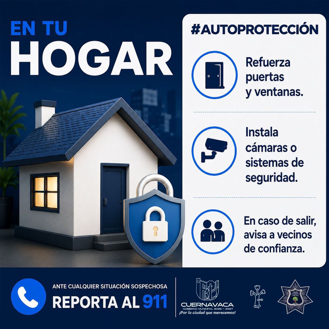 masiosaremor's tweet photo. 🚔 En la #SEPRAC trabajamos para fortalecer la seguridad y la cultura de la prevención en #Cuernavaca.

Te compartimos recomendaciones de #Autoprotección para cuidar tu integridad y tu patrimonio. 

📞 Ante cualquier emergencia, reporta al 911.
➡️ https://t.co/asSSGEDge4 https://t.co/TunVADhgKX