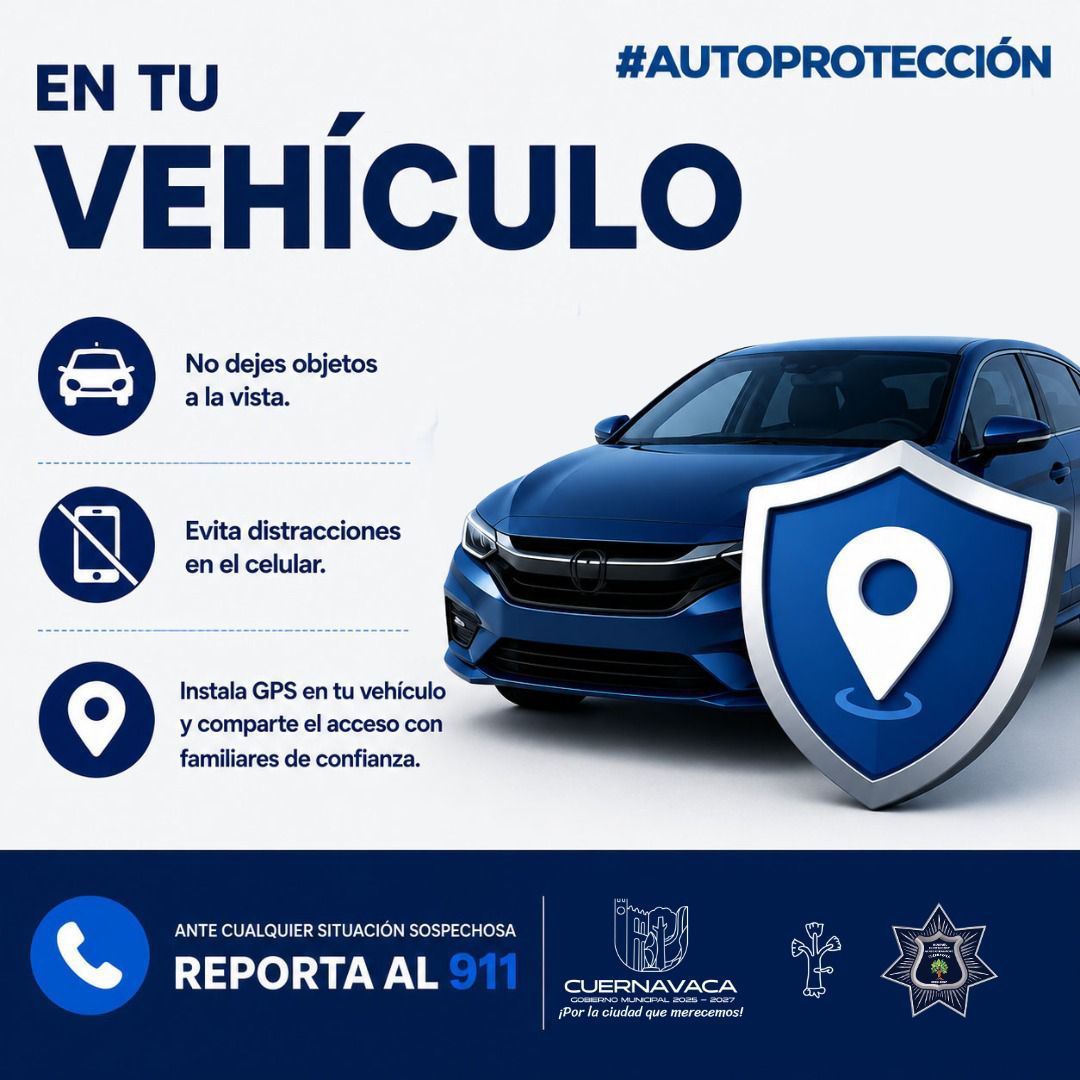 masiosaremor's tweet photo. 🚔 En la #SEPRAC trabajamos para fortalecer la seguridad y la cultura de la prevención en #Cuernavaca.

Te compartimos recomendaciones de #Autoprotección para cuidar tu integridad y tu patrimonio. 

📞 Ante cualquier emergencia, reporta al 911.
➡️ https://t.co/asSSGEDge4 https://t.co/TunVADhgKX