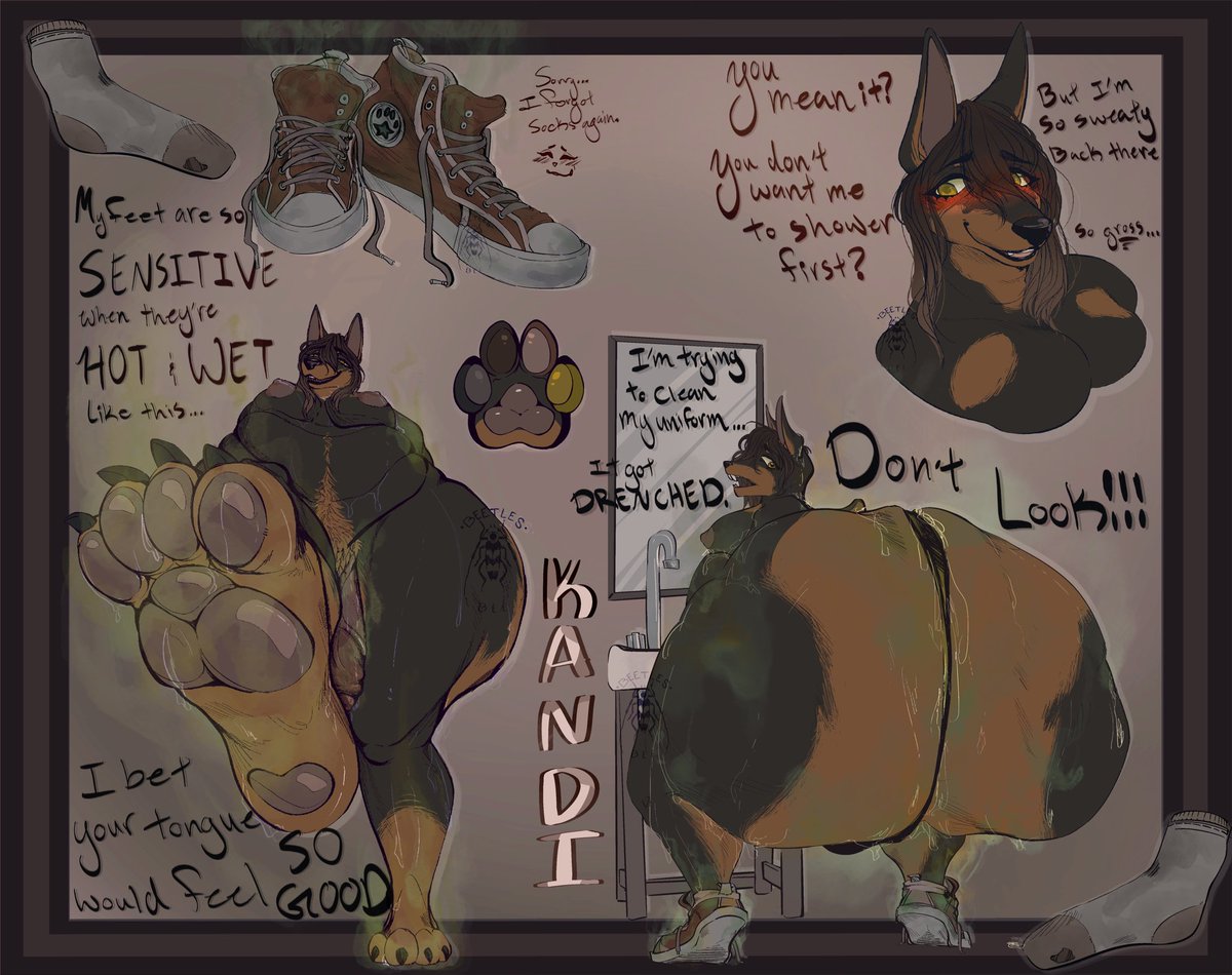 BeetlesBee's tweet photo. Finished Custom Ref Sheet Comm!
•••

❕️K*NK DESIGN,  CW:
- Hyper Ass, BBW, Musk, Feet/Paws

Just finished this gal a day or two ago, to match Flarp!  Already making another.
•••
#nsfwtwtًً #nsfw #nsfwart #fursona #furry #musk #nsfwfurryart #SweatyFilthy #Hyper #footfetısh https://t.co/exOnCaLhpU