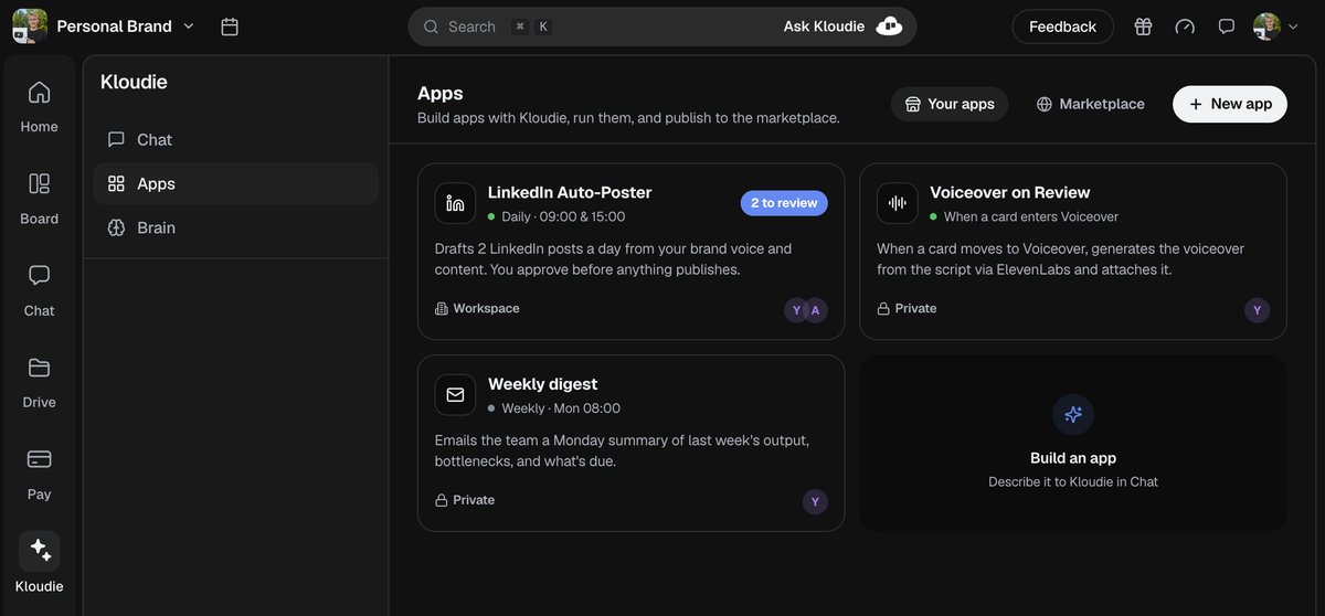 kloudboard's tweet photo. what makes a workspace perfect is the ability to customize it as per your liking

many project management tools do not give the user freedom to build workflows of their own

this kills productivity.

Kloudie is coming to change this, forever https://t.co/ca8XADQjmo