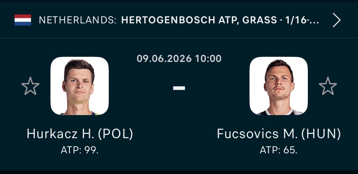 TennisMaster100's tweet photo. 💣 𝟓 𝐔𝐍𝐈𝐓 𝐁𝐎𝐌𝐁 💣

🏆 Over 22.5 Games
📊 Odds: [@1.75 | -133] 5U

The grass season is starting and we instantly get a matchup between two very strong servers. Fucsovics also serves really well and usually feels comfortable on grass, while Hurkacz is obviously extremely dangerous with his serve on this surface.

Because of that, I expect only very few breaks here, maybe even none for long stretches of the match. This should be a tight one with strong service games on both sides.

Good luck! 🍀
