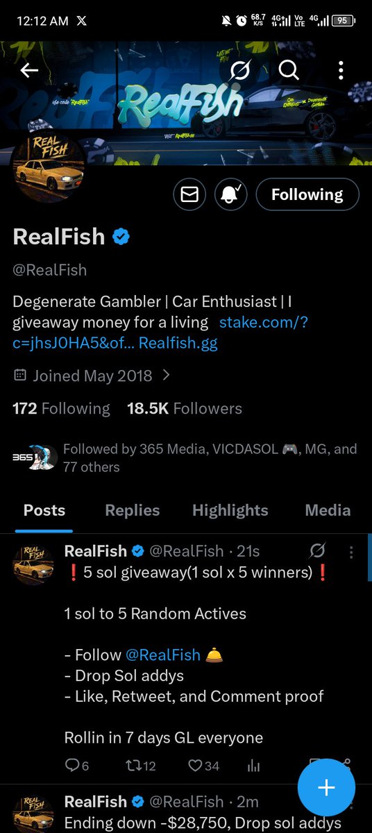 CarWealth's tweet photo. @RealFish Thanks @RealFish can I get lucky this time 

9ja44W7ftjexvCa11XVstEb7sRgeousZGYD7mG9aMqNc https://t.co/9ZKVkZcDYU