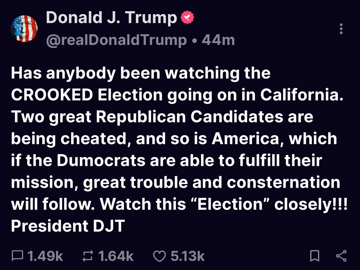 SingleWhiteMal3's tweet photo. @jackunheard @ElectionWiz "Yes, Watch California https://t.co/e2pSjFSceP