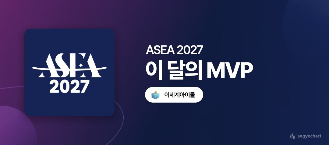 isegye_vote's tweet photo. [ASEA 2027] 6월 이달의 MVP 투표

📅 투표 기간
진행 중 ~ 26.06.30 23:59

🏆 투표 리워드 
1위) 월간 트로피 전달 등 혜택 부여
순위별 포인트 차등 지급
- 누적 300pt 이상 시 본선 진출 확정

🗳️ 투표 방법
포도알, 뮤빗 득표율 합산
1계정당 하루 최대 200표

🔗 투표 안내
하단 타래 링크 참조 https://t.co/bLXU3u61bj