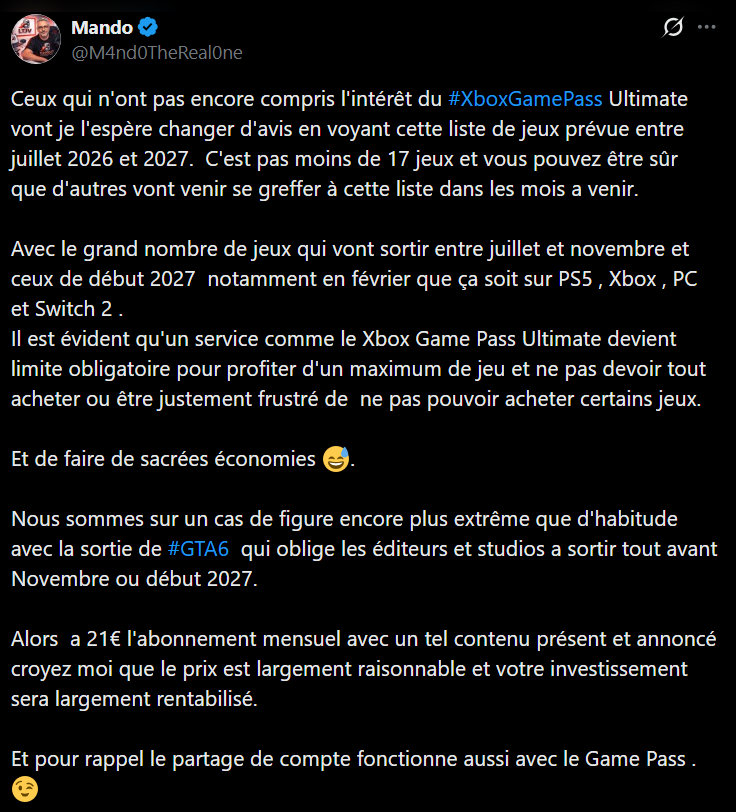 XboxForNEVER's tweet photo. On s'en fout de ton abonnement de voleurs.

Tu salives de précipiter la marque vers sa fin avec ton forfait de RATS car tu ne veux rien payer mais nous les vrais joueurs qui faisons vivre l'industrie, on achète nos jeux 😎 https://t.co/gTM1Sc3gGd