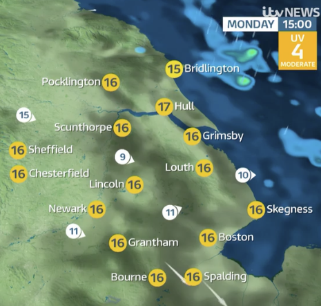 vicwhittamITV's tweet photo. Good morning, welcome to the new week! #Weather: A band of rain spreads east during the morning. Brighter conditions follow but scattered, possibly thundery showers develop, though these tending to ease by late afternoon. 17°C is the high. https://t.co/PRrJBMHpti https://t.co/dkdsCj6Fjd
