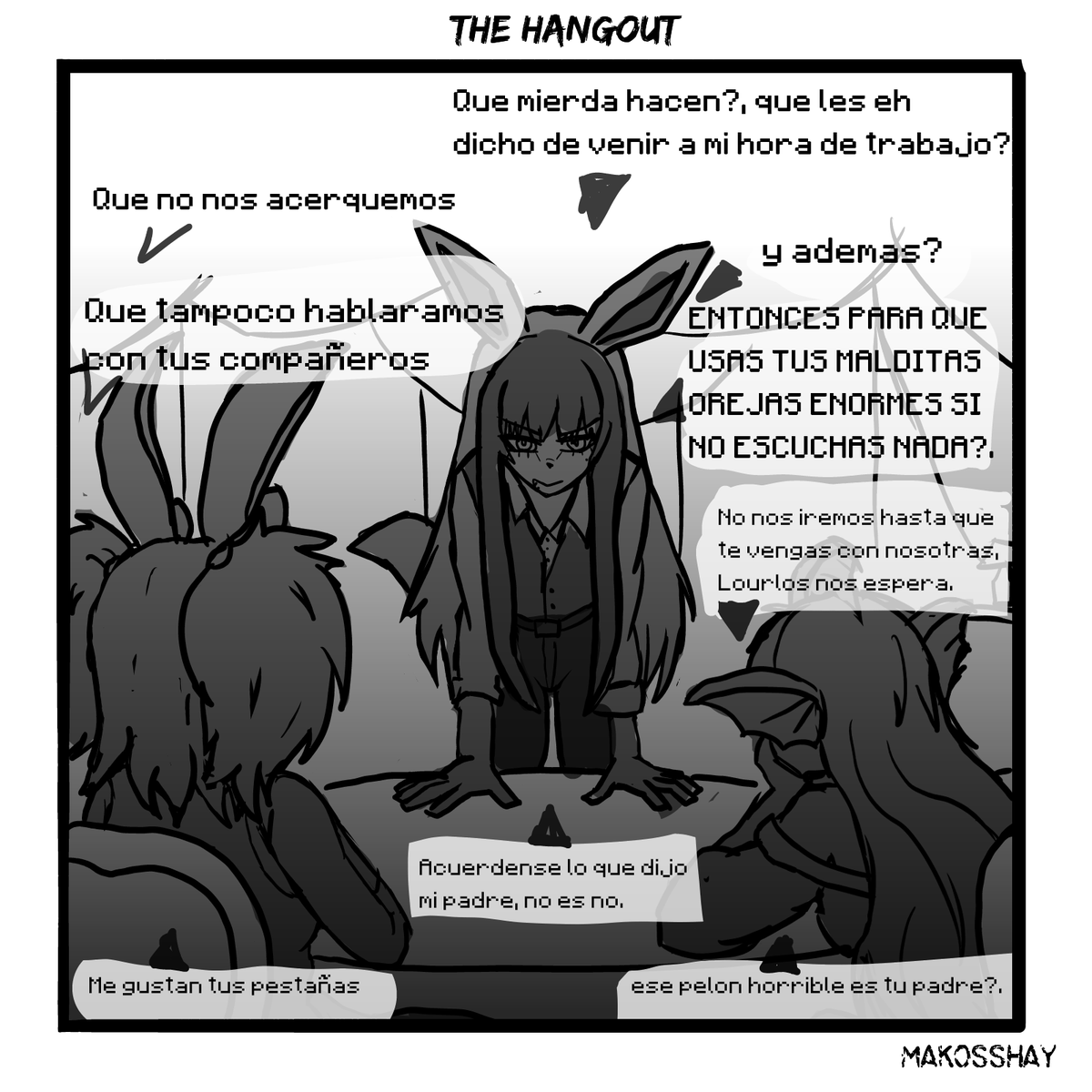 makosshay's tweet photo. Comic: The Hangout #26 #Eevee #Pokemon #Comic #Glaceon #Vaporeon #Sylveon #Pidgeotto #Spinda #Furry #Gijinka #Kemonomimi #Makossay #drawing #blackandwhite #Eeveelution #Eeveelutions #Hangout #Art #Comic #manga https://t.co/BTlLrupJpa