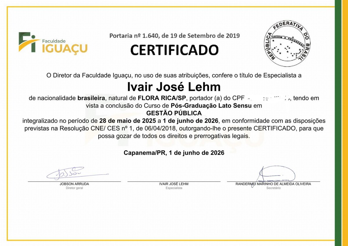 IvairLehm's tweet photo. Minha conquista pessoal
Se alguém se interessar por meu trabalho ou conhecimento... https://t.co/xayvFwrUpI