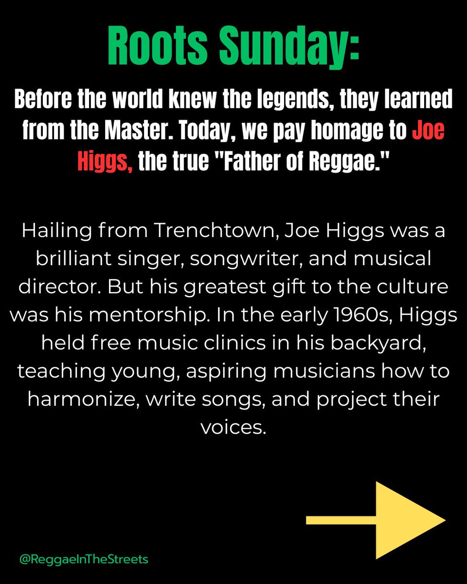 ReggaeNdStreets's tweet photo. The Foundation - Joe Higgs https://t.co/GgdO5l2dhR