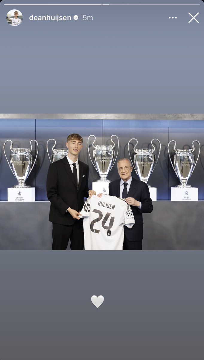 ability_dc's tweet photo. Dean huijsen after Florentino Perez win. 🤍 https://t.co/K2daD7Krsw