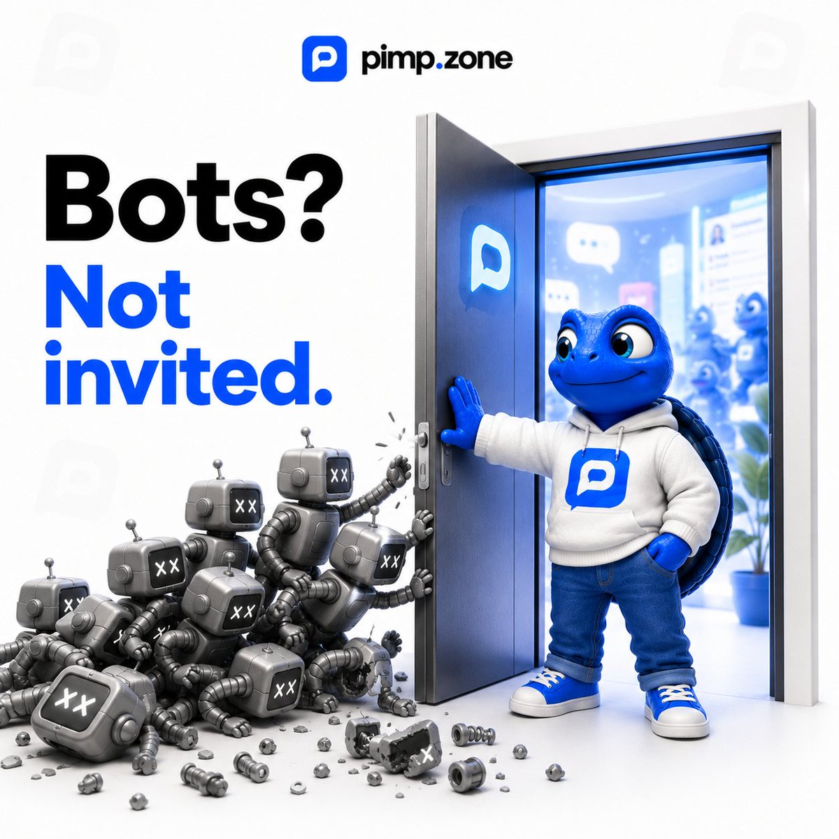 pimpdotzone's tweet photo. 🛡️ massive anti-bot pass on https://t.co/OClpXS0ZVm today

3,578 bot accounts purged in one sitting:
- 642 from a single https://t.co/3C8aXKwAI5 farm
- 801 caught by signal-score audit
- 2,130 from APNIC + AFRINIC + LATAM IP ranges

new defense stack:
🌍 new geo allowlist
🔒 cloudflare turnstile on email signup AND airdrop register
📧 6,776 disposable email domains blocked
🚦 IP rate limit across every signup path
⏰ 30-min account age before airdrop claim is even possible
🤖 retroactive audit + admin one-tap purge

airdrop pool now goes to 1,081 verified humans instead of 2,641 with farm inflation. real investors. not farm fodder.