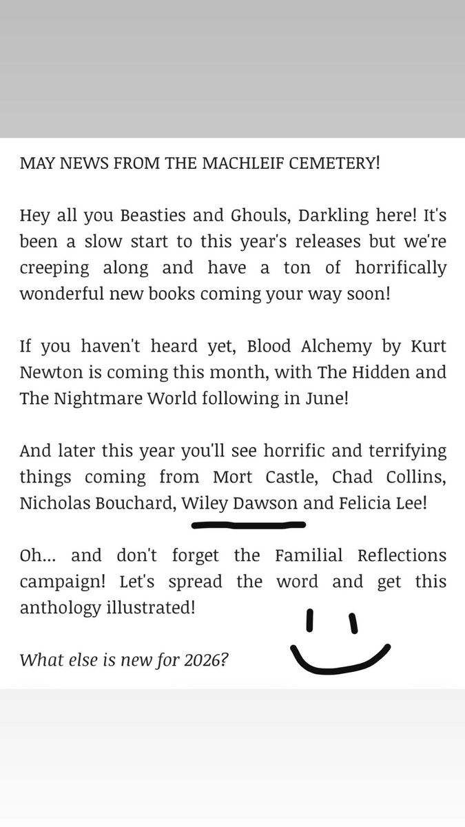 WileyD_Screams's tweet photo. Still surreal seeing “Wiley Dawson” listed among Lycan Valley Press’s upcoming horror releases for 2026.

The woods of Woodlyn are waiting… and trust me, some mysteries should stay buried. 🌲🩸
#TheAbility #WileyDawson #HorrorBooks #IndieHorror #ParanormalThriller #LycanValley https://t.co/VCFowNdrrm