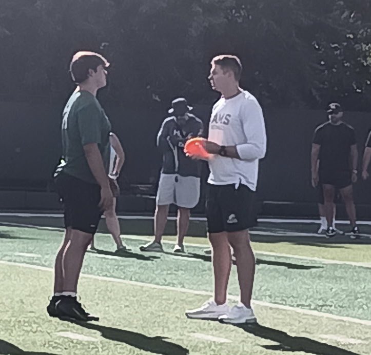 RemCrowell's tweet photo. Had a great camp at @CSUFootball worked some Oline and learned a bunch. Also had a great chat with @CoachLHyde !! https://t.co/HYh68Byf7r