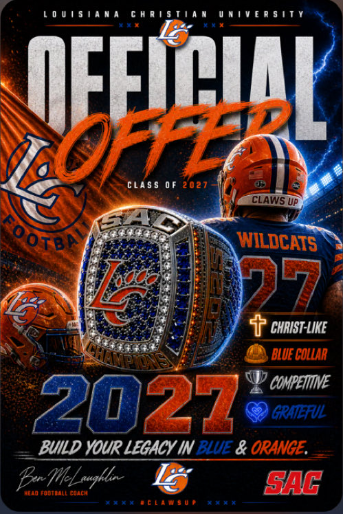 JaeDowns27's tweet photo. After a great camp and conversation with @coachwood_LCU I am blessed to receive my first offer to @LCU_ftball 
@CoachBenMc19 @CoachCoryYork 
@SonicBoomified https://t.co/nZTGnAg0V0