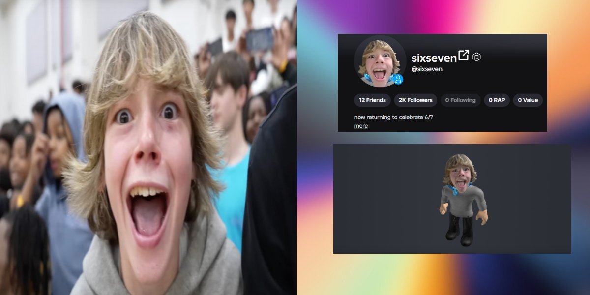 s5turnss's tweet photo. ๐จ Six seven kid has joined Roblox following release of the 67 bling chain and Sk67r and is online #roblox #robloxdev #sixseven https://t.co/rDLBIVhOVn